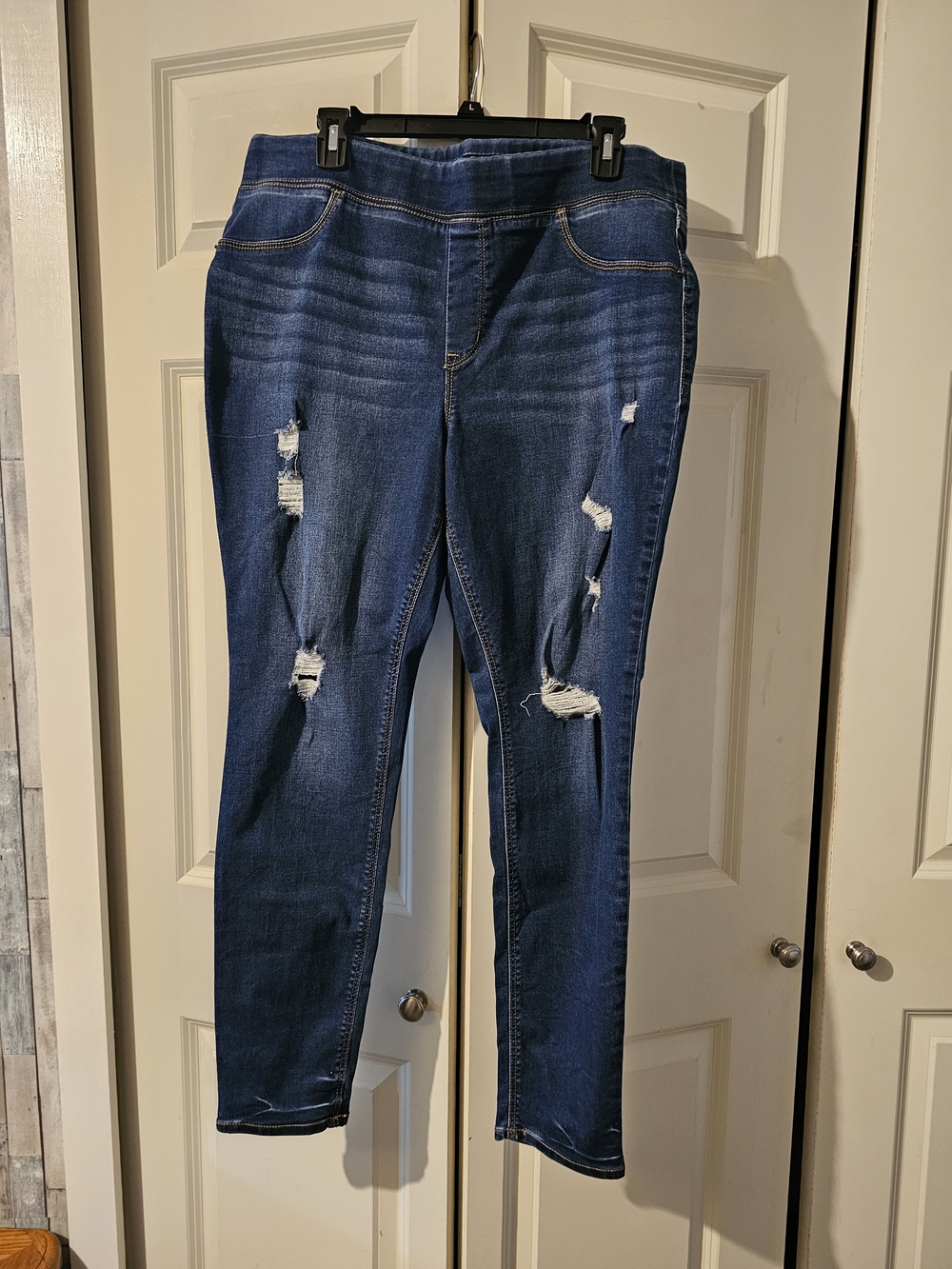 Old Navy Blue Ripped Skinny Jeans